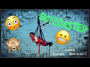 SKYCOASTER SKYDIVE | FEARLESS 5-year-old | 1000 feet swing | FUN SPOT America Orlando Amusement Park