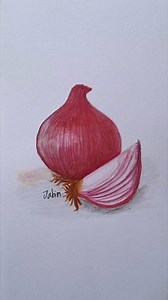 4 comments | How to draw realistic onion 暈 #art #painting #artist...