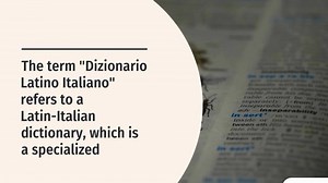 Dizionario Latino Italiano
