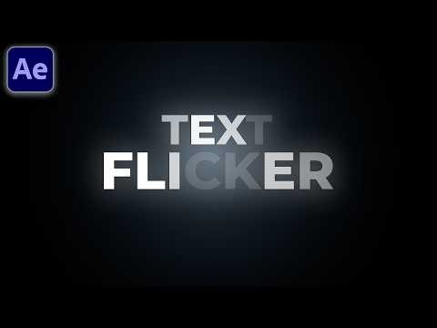 Create Smooth Flicker Effect in After Effects 2026 | Motion Graphics Tutorial