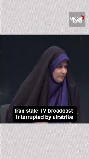 Iran state TV live broadcast interrupted by Israeli airstrike