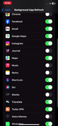 How to off background refresh app in iPhone #tipsntricks #shortsfeed