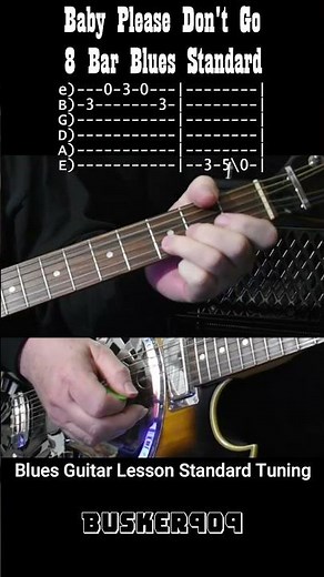 The "Baby Please Don't Go" Riff by Big Joe Williams No Chat Blues Guitar Lesson with Tab (6) #shorts