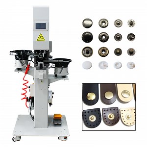 [Hot Item] Automatic Feeding 10mm Metal Snap Button Attaching Machine for Thick Fabric