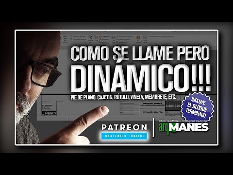 ⚡PATREON | ROTULO | CAJETIN | Pie de plano | MEMBRETE | VIÑETA Bloque dinAmico autocad arquitectura
