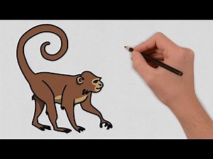 How to draw a Monkey Step by Step | Easy Monkey Drawing Lesson | Drawing Tutorial
