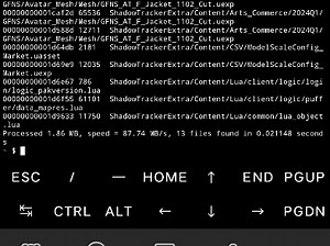 termux上运行解包程序，解包和平精英pak文件