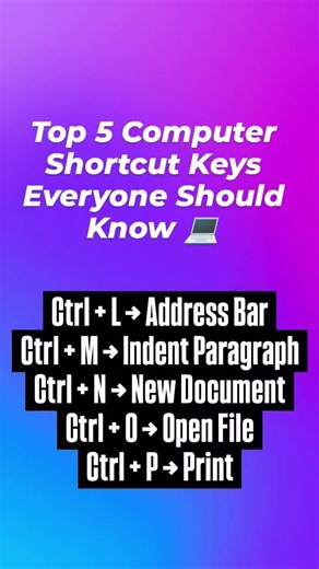 TOP 5 COMPUTER SHORTCUTS KEYS EVERYONE SHOULD KNOW. #techshorts #new #education #explorepage #key