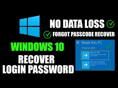 How to Reset Windows 10 Login Password | How to Recover Forgot Windows 10 Login Password