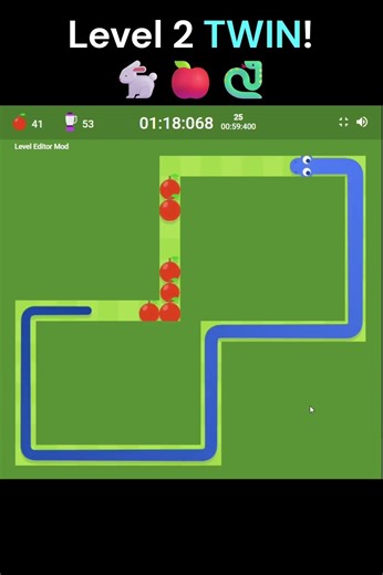 TWIN LVL 2 #googlesnake #googlesnakegame #gaming #snakegame
