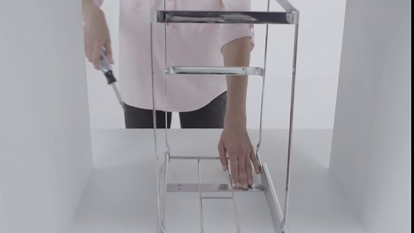 simplehuman 35 Liter / 9.3 Gallon Dual Compartment Under Counter Kitchen Cabinet Pull-Out Recycling Bin and Trash Can, Chrome