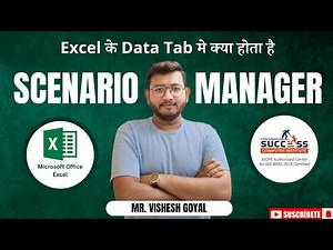 Scenario Manager In Excel || Mr. Vishesh Goyal sir || Shyam Computer Academy.