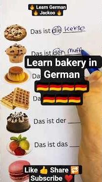 learn bakery in German 🇩🇪| Deutsch lernen