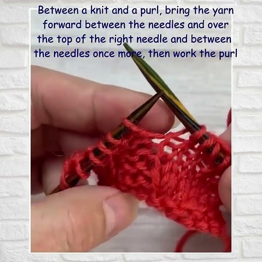 Three types of yarn overs