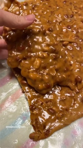 Lauren Bodiford on Instagram: "Recipe from karo syrup Ingredients 1 cup Karo® Light Corn Syrup OR Karo® Dark Corn Syrup 1 cup sugar 1/4 cup water 2 tablespoons butter OR margarine 1-1/2 cups roasted, lightly salted peanuts 1 teaspoon baking soda Directions Spray a 15 X 10-inch baking sheet and metal spatula with cooking spray; set aside. Combine syrup, sugar, water and butter in a heavy 3-quart saucepan. Cook over medium heat, stirring frequently, until sugar dissolves and mixture comes to a boi