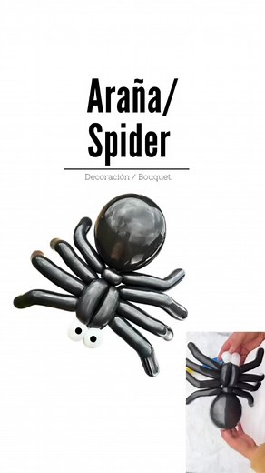Tutorial: Cómo hacer una araña con globos paso a paso