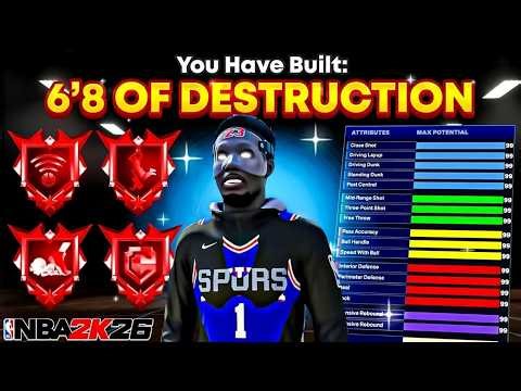 This *NEW* 6'8 BEST BUILD is GAMEBREAKING🔥🔥🔥 NO WEAKNESSES! NBA2K26 BEST BUILD!