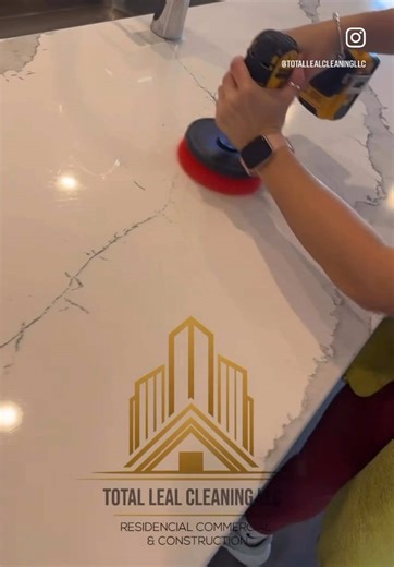 The kitchen countertops were thoroughly cleaned and polished, leaving them bright and free of any glue, dust, or post-construction debris. #finalcleaning #constructioncompany #charlestoncleaningservice #cleaning