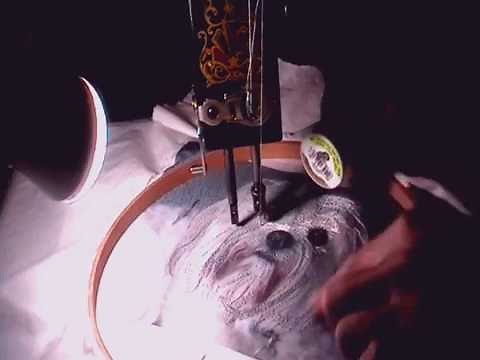 Pet Portrait Thread Painting for those who can't draw Part 1