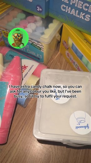 I have extra chalk now, so you can ask for any colour you like, but I've been busy, so I'll try to fulfil your request.##candycrushallstars #candy #fyp #fyp