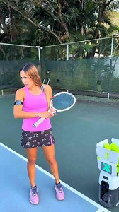 Tennis practice with an AI ball machine