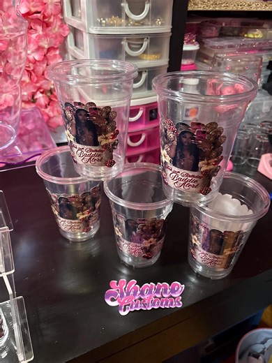 Custom Photo Party Cups | 16oz Reusable Plastic Cups With Lids and Straws - Etsy