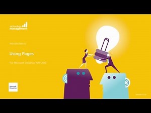 Dynamics NAV 2016: Using Pages