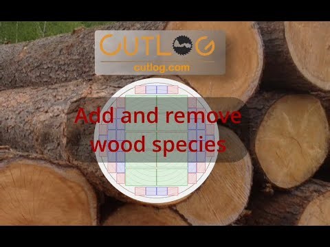 Add and remove wood species - CutLog how to