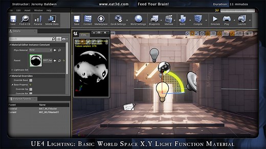 UE4 Lighting: Light Function Material