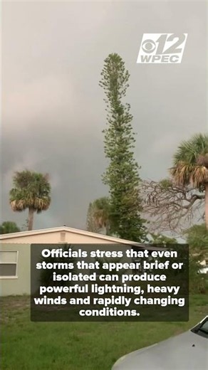 Lightning strike hits and sparks flames in seconds in Florida