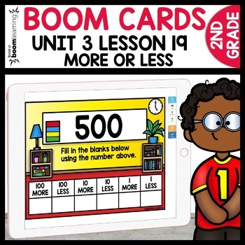 100 More 100 Less 10 More Less Boom Cards No Prep Math Game 2nd Grade 2.NBT.B.8