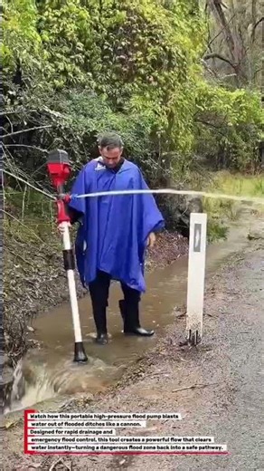 “THIS WATER PUMP IS INSANE! Turns Floods Into Rivers in Seconds! #viral #tools #usa”