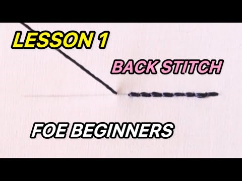 “Embroidery Lesson 1 | Learn Back Stitch for Beginners”
