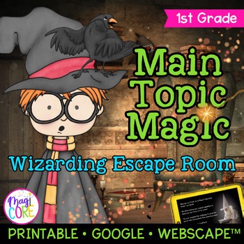 1st Grade Main Topic Reading Comprehension Escape Room Main Idea Practice Game
