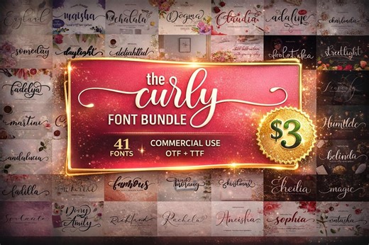 Curly Font Bundle SVG, Script Calligraphy, Handwritten Pack (digital Download) - Etsy