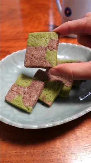 How to make Green tea Cocoa Cookie 🍪🍵抹茶ココア簡単クッキー レシピ #shorts #greentea