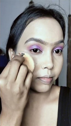 purple eye look 💜🌺#makeup #trendingshorts #hack #makeuptutorial #softglamlook