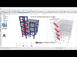 How to model staircase in etabs || etabs tutorial for begineers || simple and easy tutorial ||