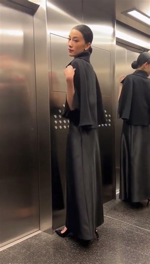 Tokyo Elevator Mirror Fashion Film | Chrome Reflections, Satin & Soft Confidence