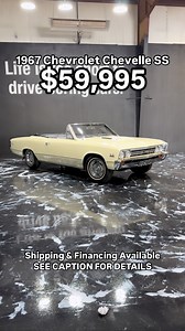 1967 Chevy Chevelle SS [CONSIGNMENT VEHICLE] - Numbers matching - Excellent paint/Interior - Perfect convertible top - Engine- 396 Turbo Jet Engine - Odometer reading- 95K Miles - Financing available - Worldwide shipping - Pictures and videos on rollingmuseums.com - Price- $59,995 Services Provided Classic Car Sales, Buying, Consignment, and Repair Rolling Museums Huntville AL 35806 256-621-7922- (Shop Cell) FaceTime Available 256-801-4409- (Landline) Mon-Fri 9am-5pm CST . . . . #chevelle #chevy