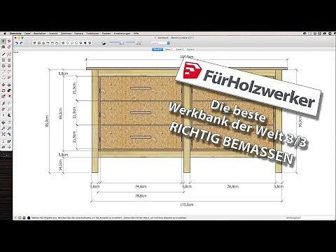 Richtig Bemaßen / Maßstabsgerecht drucken | Sketchup für Holzwerker