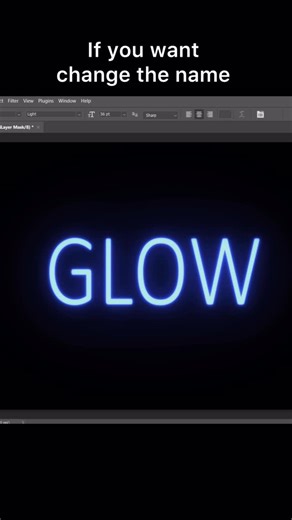 ❤️ on Instagram: "How To add Glow In Text In Photoshop 😉 #photoshop #hottoaddglow #photoshoptutorial"