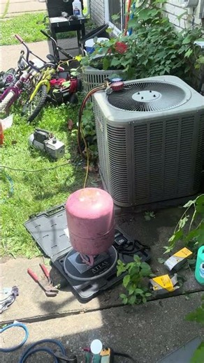 Compressor change out#hvac #diy #plumbing #fyp #bamliveonthescene