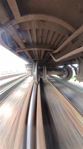 Smoothest Rail Track, 120A Rail, Line Change at Good Speed. #railway #train #wheels #shorts