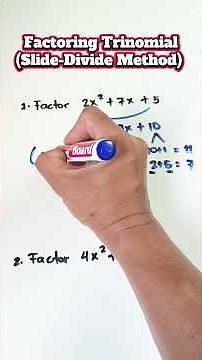 Factoring Trinomial (Slide-Divide Method) #maths #algebra #factoring #factoringtrinomials