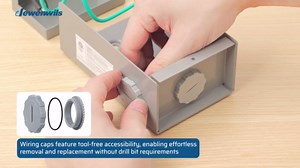 DEWENWILS 30 Amp Power Inlet Box 125/250-Volt 60Hz Backyard L14-30P Waterproof Outlet Industrial Grade Grounding Heavy Duty, Gray HGPB30A