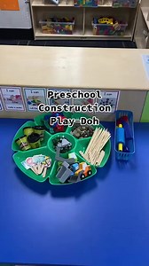 106K views · 675 reactions | Check out our Play-Doh center turned construction zone!  With black Play-Doh, rocks, toy construction vehicles and sticks, preschoolers engage in imaginative play, honing fine motor skills and exploring building concepts | Preschool Vibes | Facebook