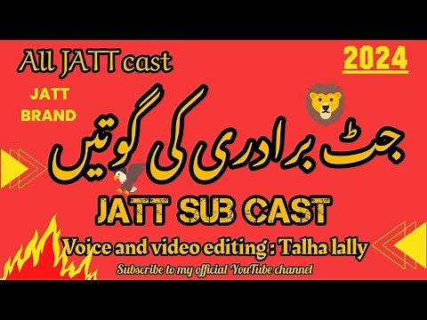 Top castes in Pakistan |All jATT caste 2023 | further types of jutt | written Talha lally |