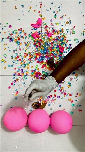 I Shape Balloon Pop 🎈✨ Insane Color Burst Magic Ball ASMR! #shorts
