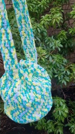 Crochet Drawstring Crossbody Bag 🧶 | Handmade Unique Design